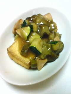 厚揚げの野菜あんかけ
