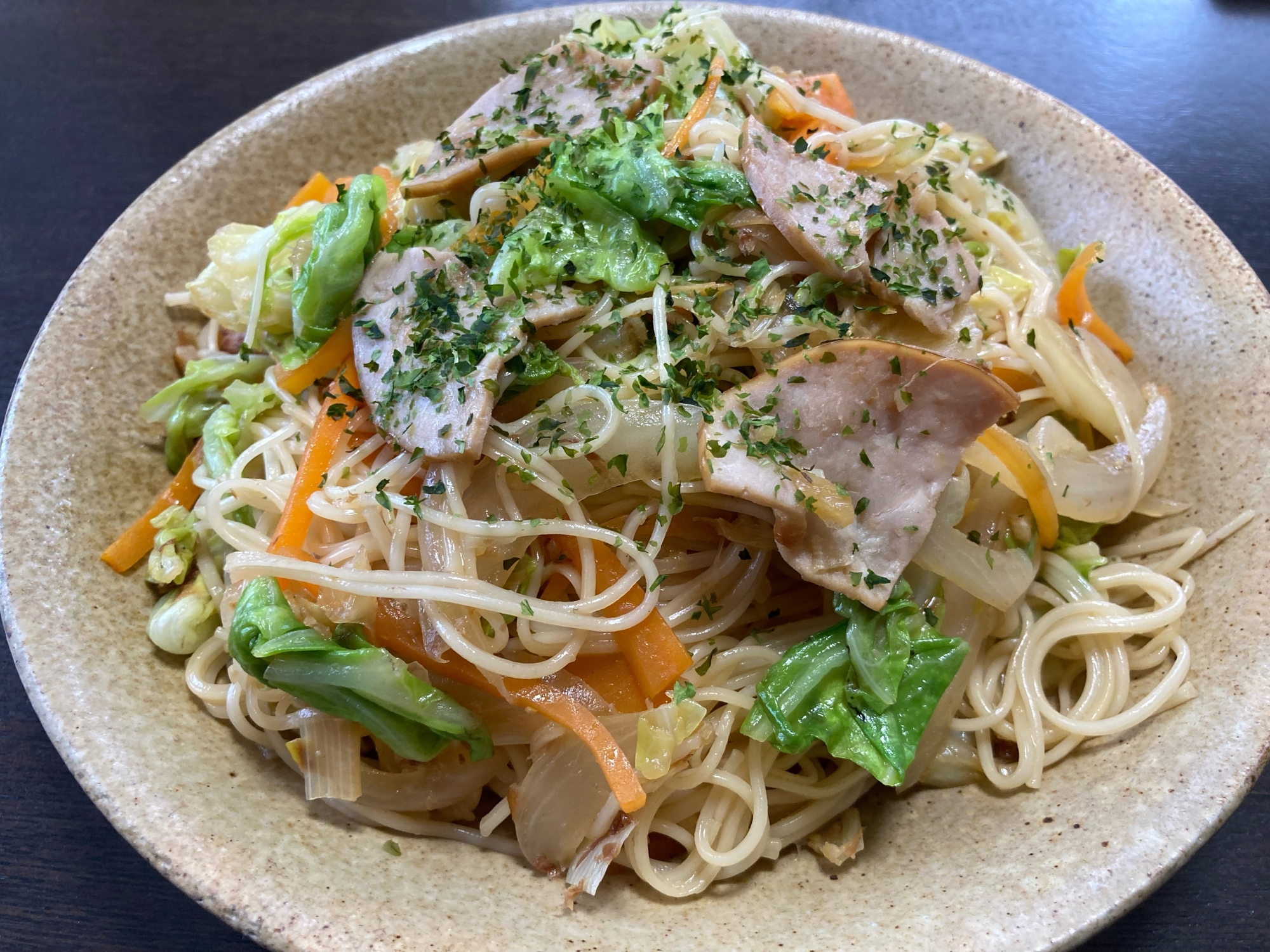 春キャベツの焼きそうめん