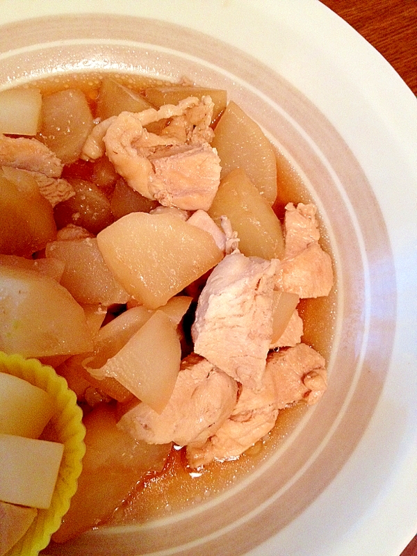 かぶと鶏むね肉の煮物