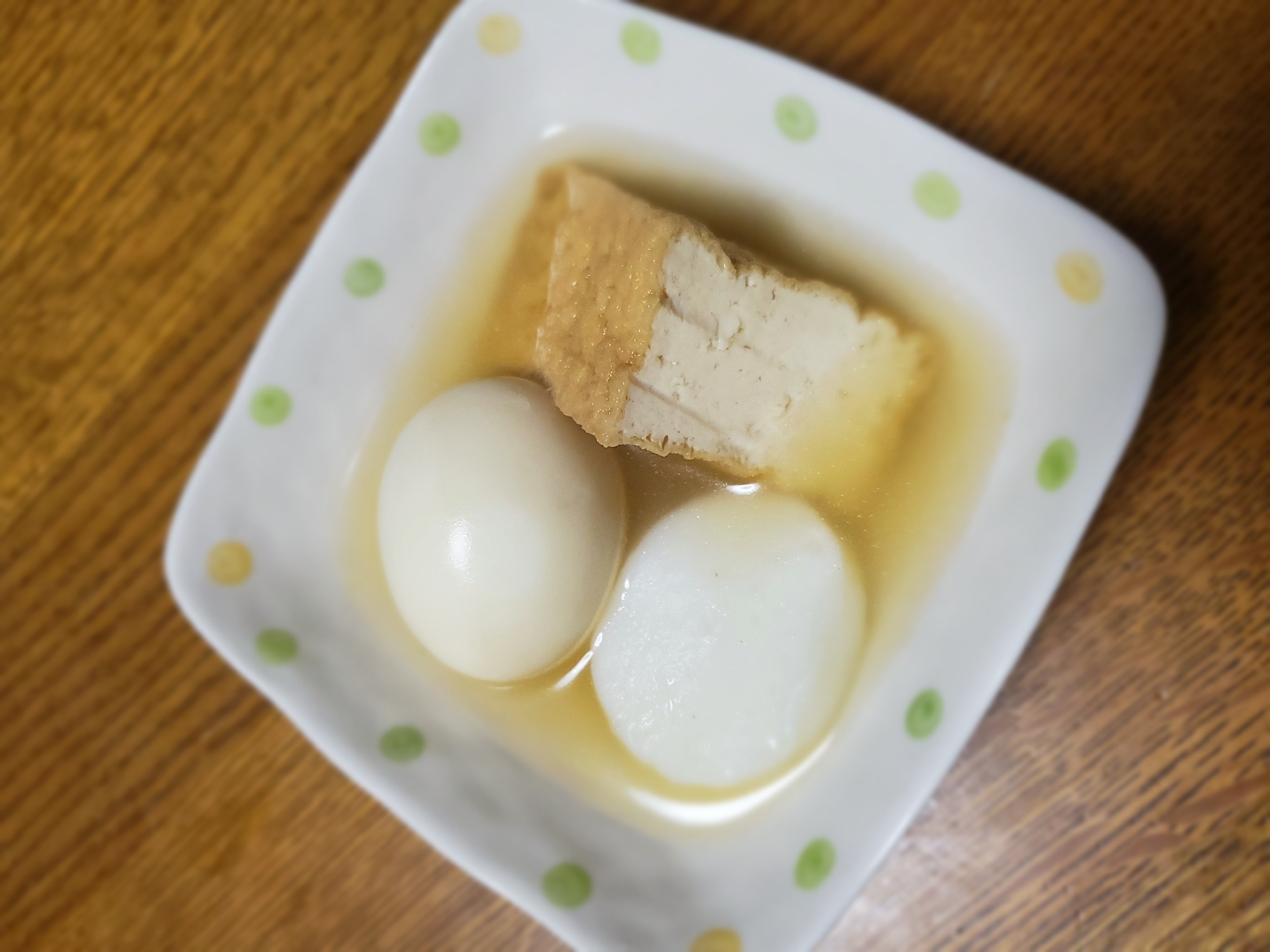 ゆで卵とはんぺんと厚揚げの煮物