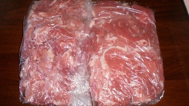 豚小間肉の冷凍保存