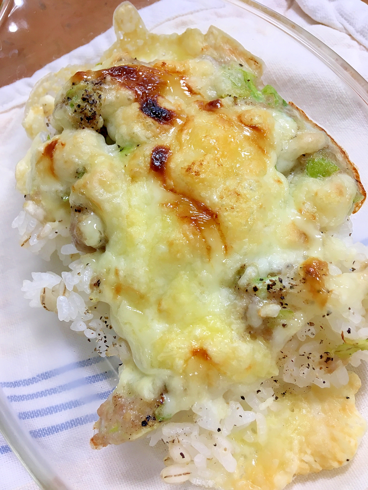 余った餃子のタネde簡単ドリア