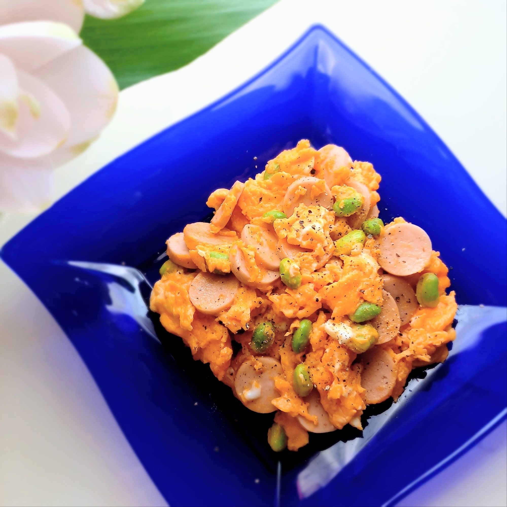 麹生活しましょ☘ギョニソと枝豆の卵炒めꕤ୭*