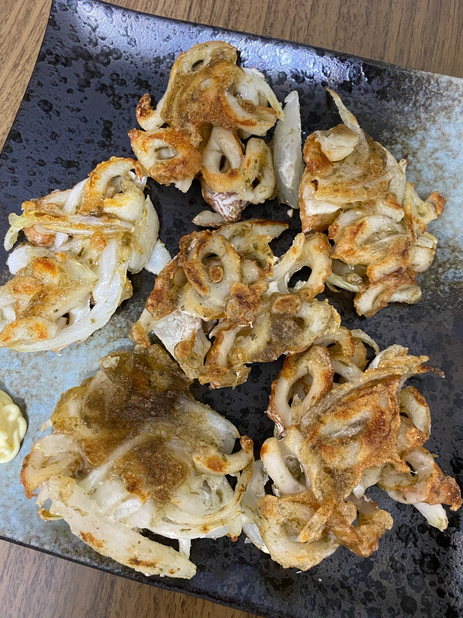 ちくわと玉ねぎのかき揚げ！