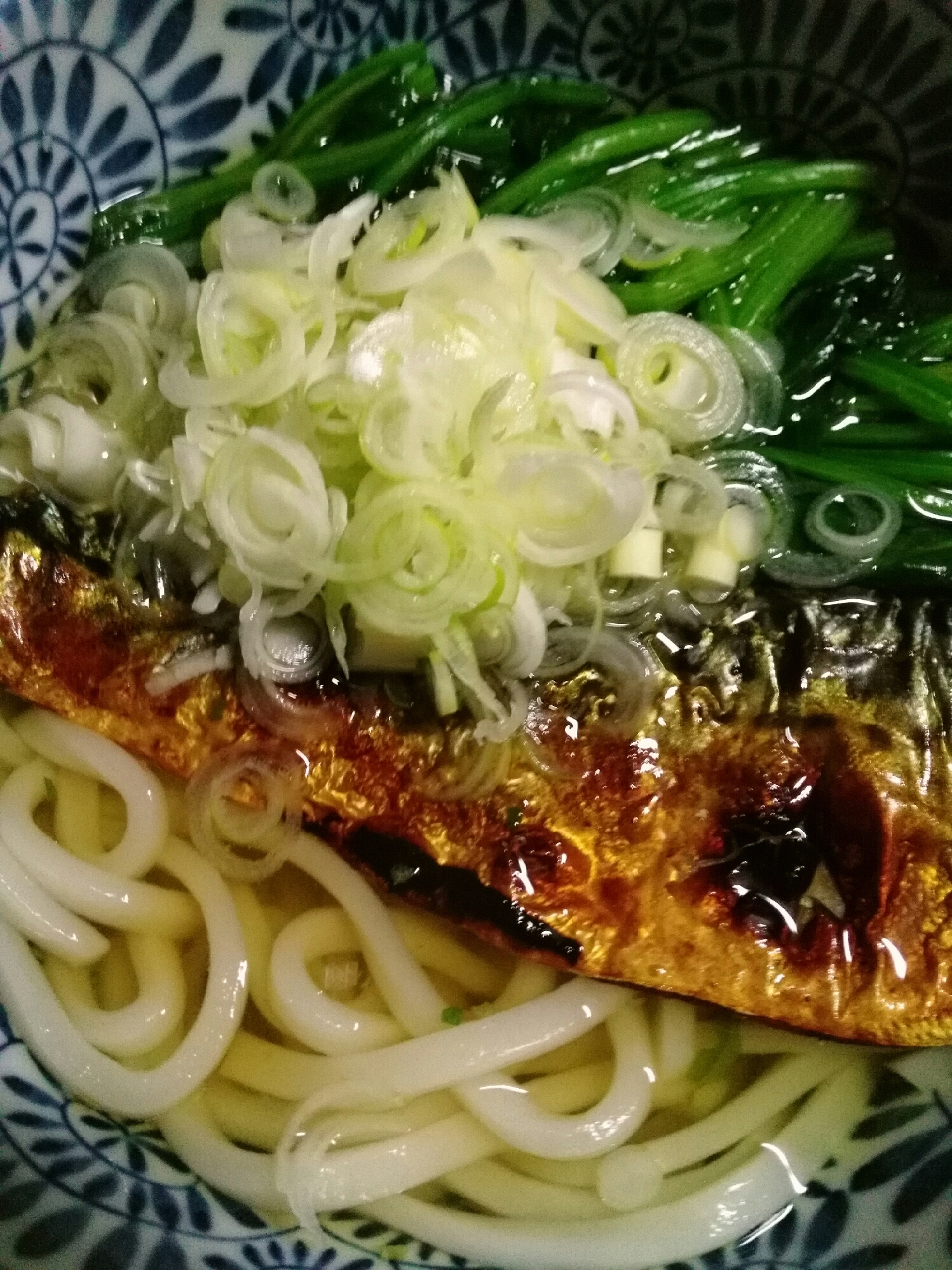 焼き鯖うどん