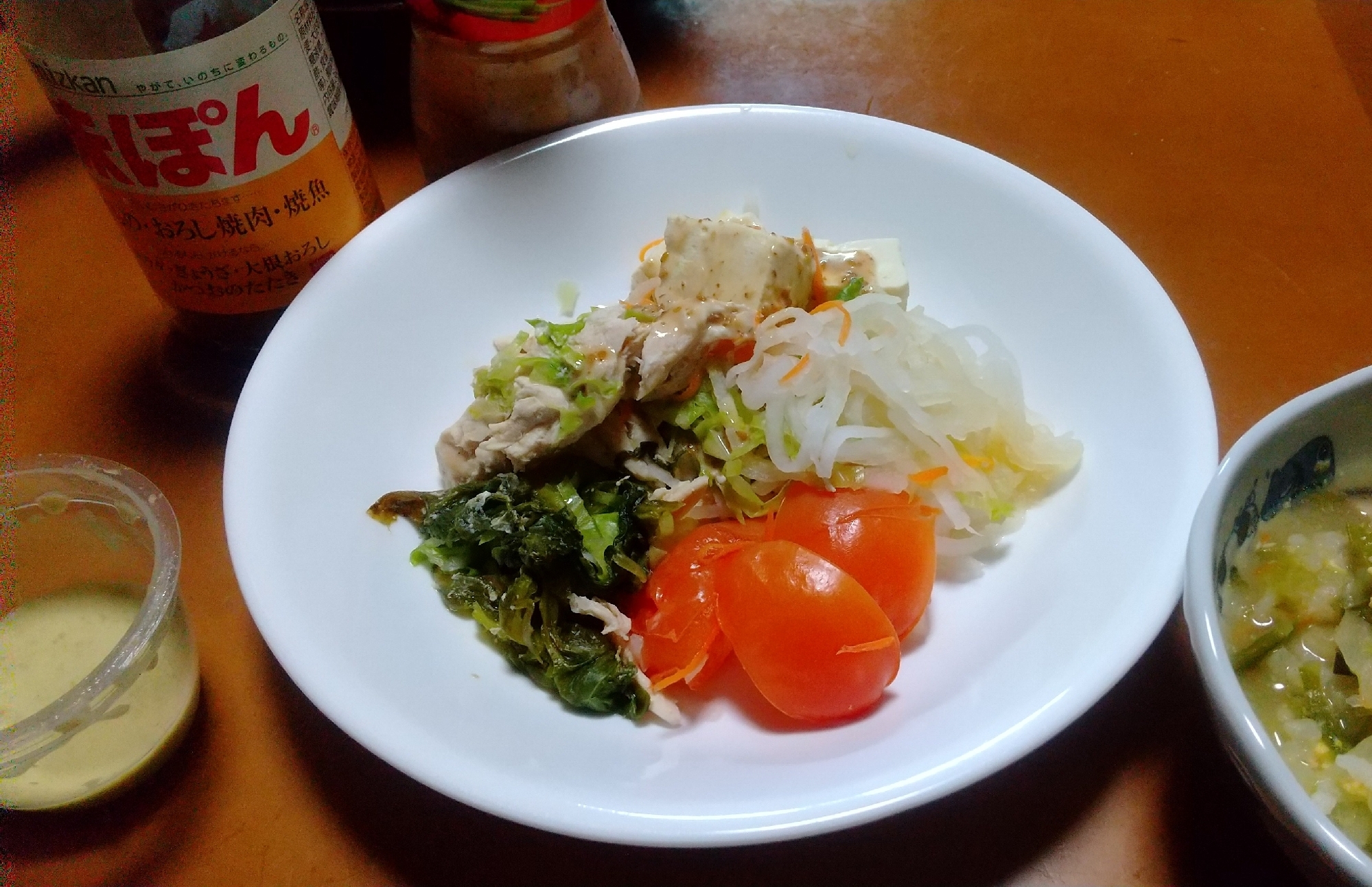 豆腐とささみの温野菜サラダ