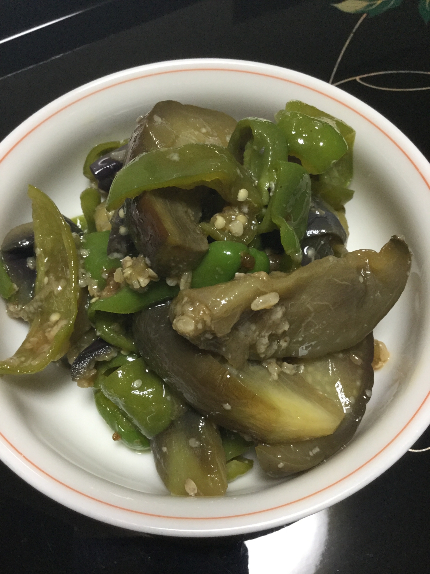 茄子とピーマンの醤油麹和え