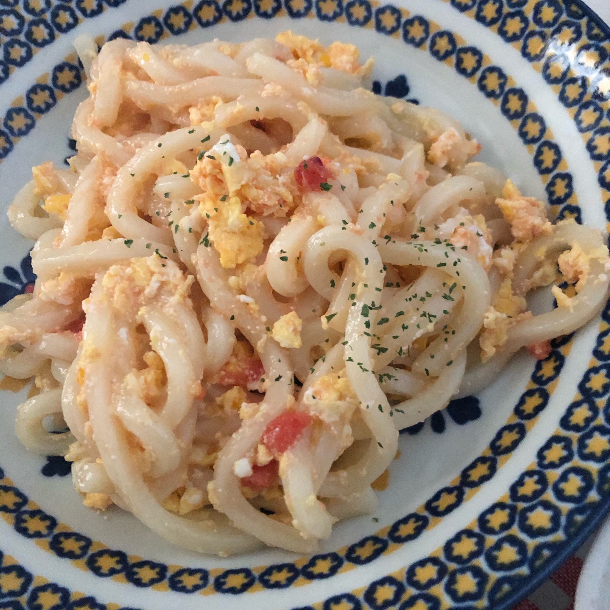 たらこと卵の焼きうどん