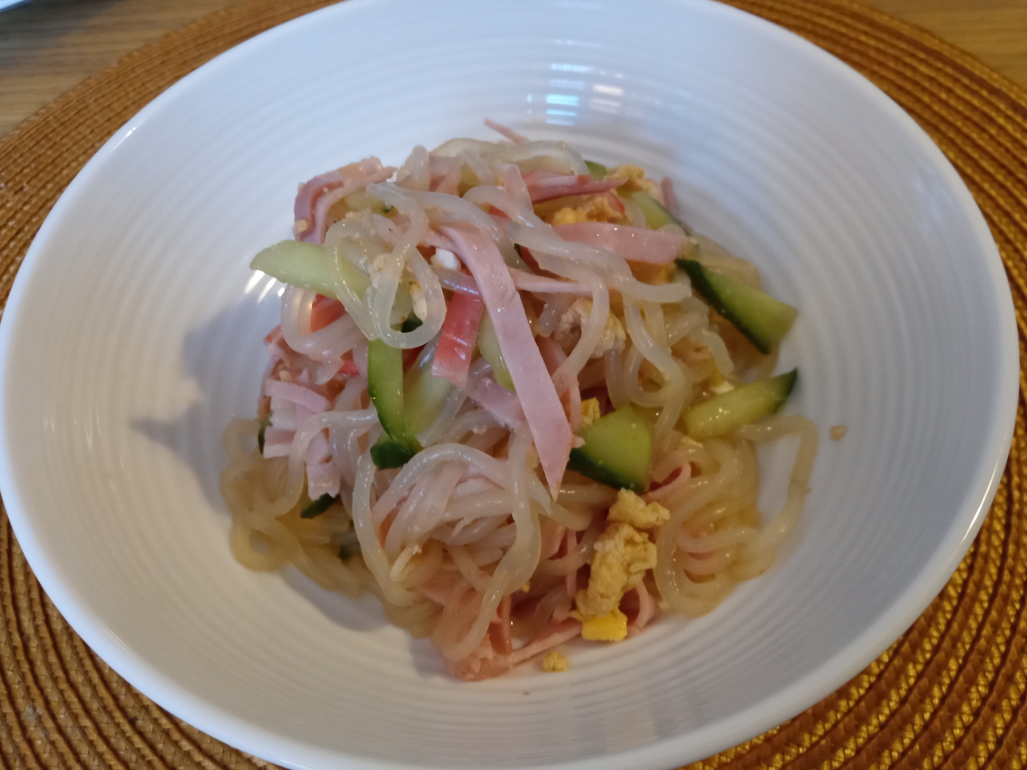 電子レンジで作るしらたきde春雨サラダ