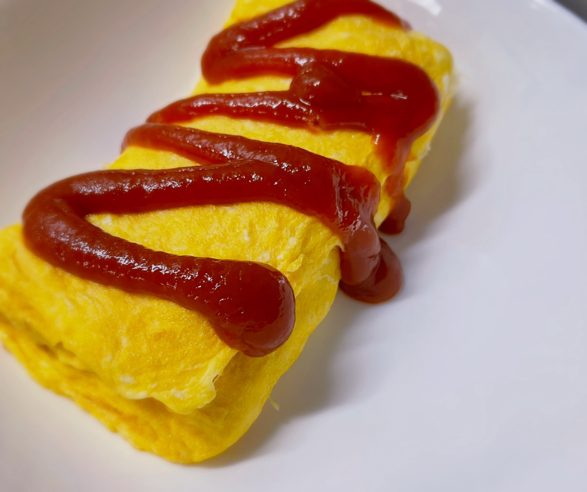 四角いプレーンオムレツ