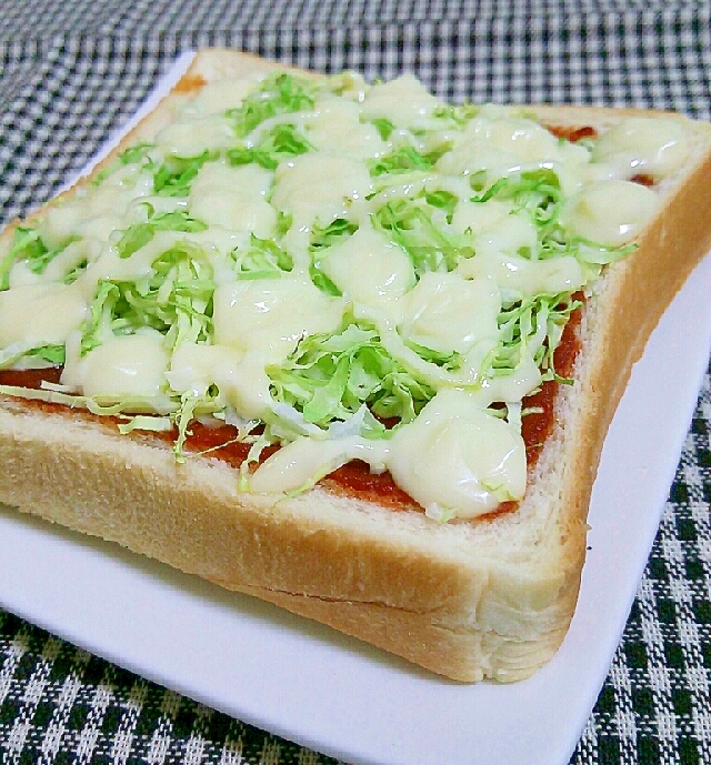 カレー風味❀チーズキャベツトースト