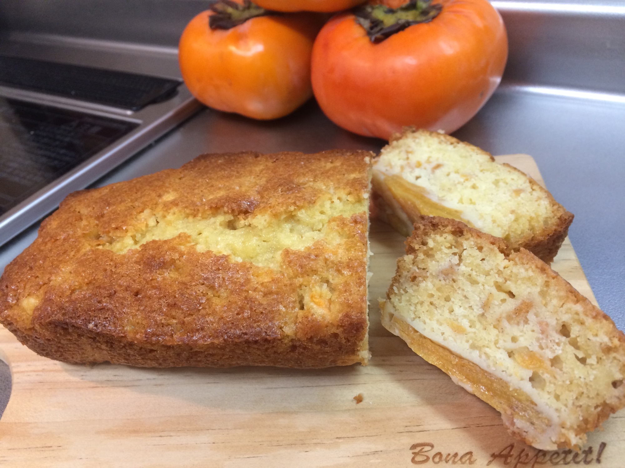 ホットケーキミックスで簡単♪柿のパウンドケーキ