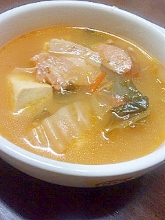 モリモリ食べる☆キムチスープ