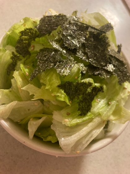 包丁不要♡超特急レシピ♡レタスのうま塩海苔サラダ