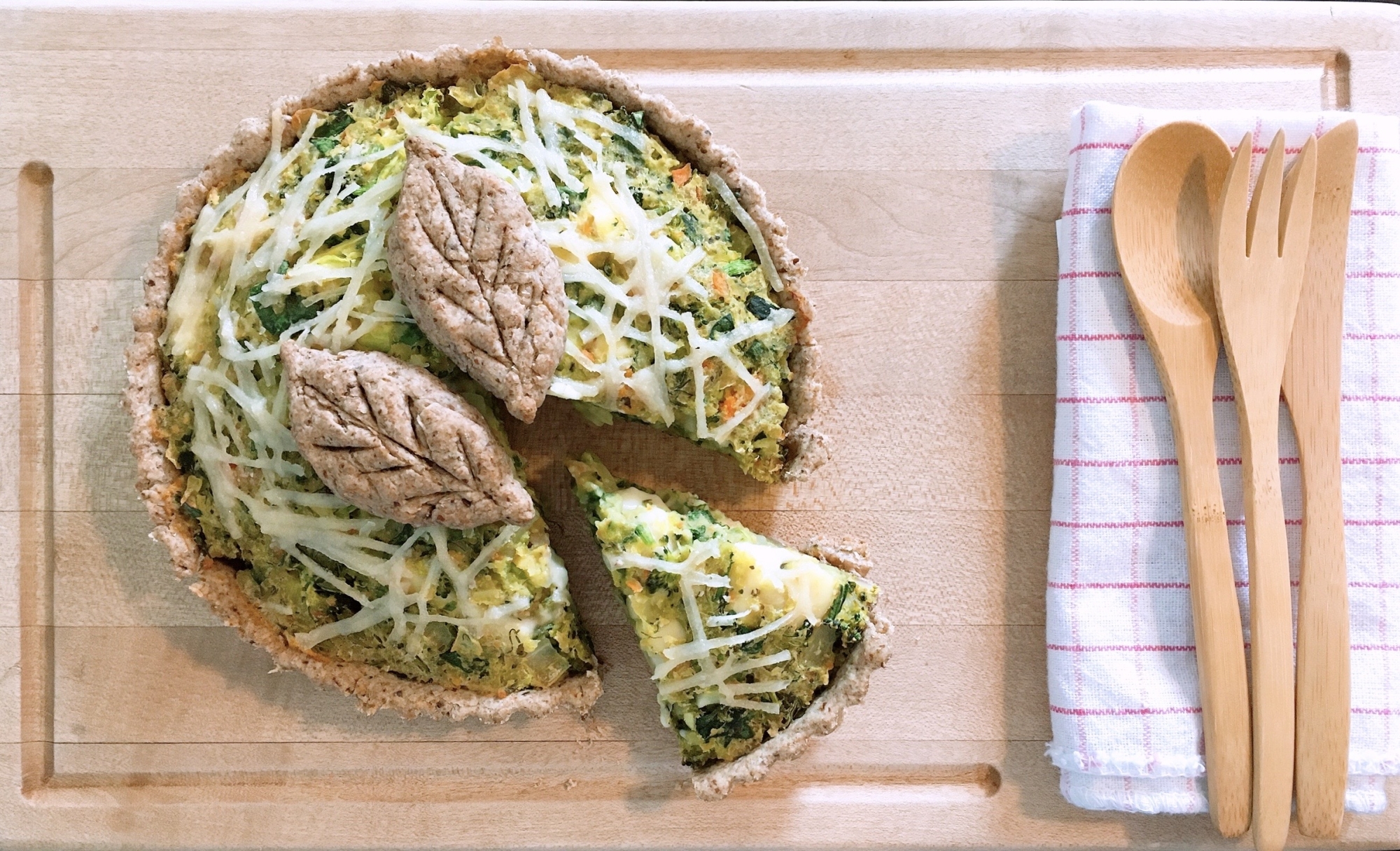 ヴィーガン　簡単！野菜とひよこ豆のタルト