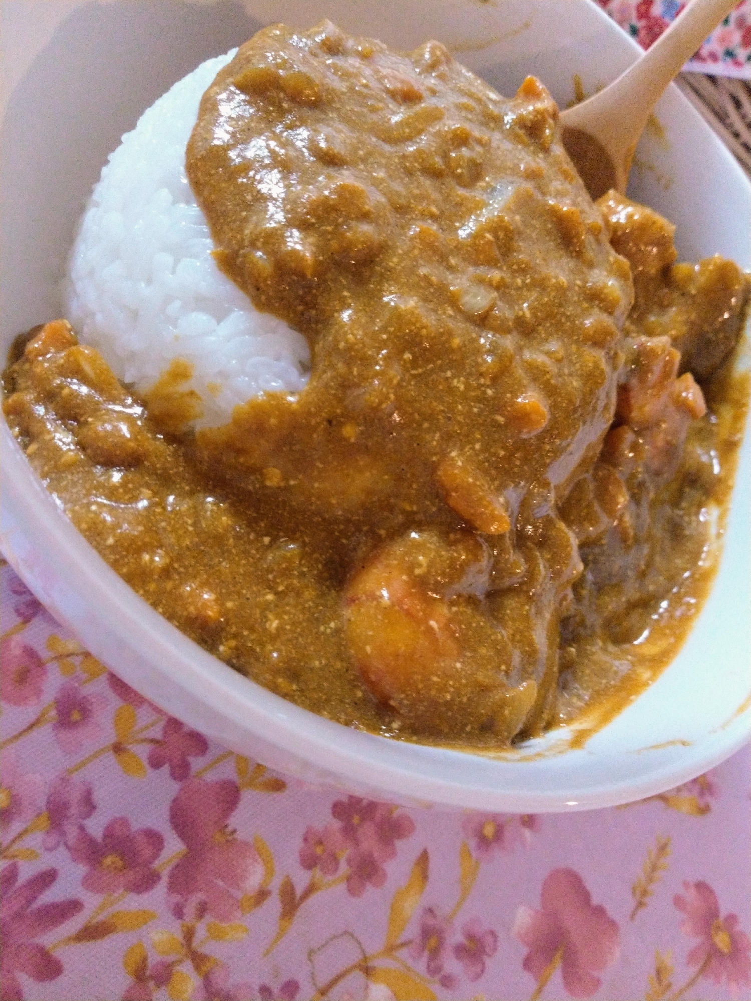 手抜きエビカレー