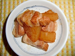 大根一本+豚バラ肉のこってり~!