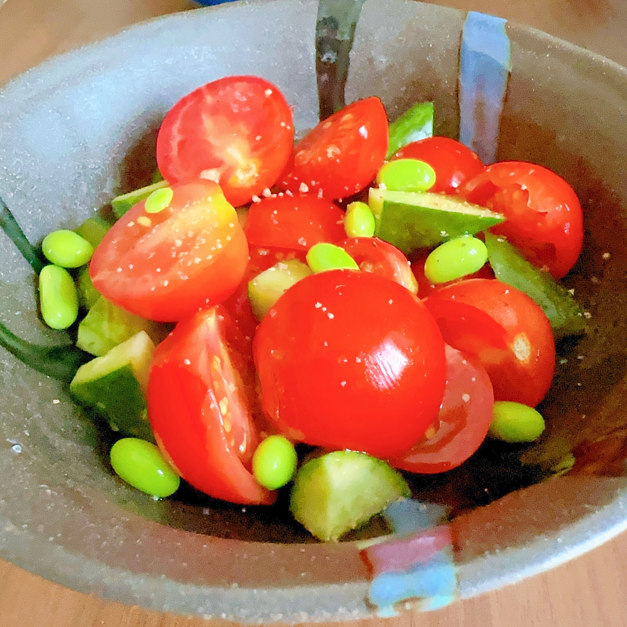 枝豆と夏野菜のサラダ⋆⸜ ⚘ ⸝⋆