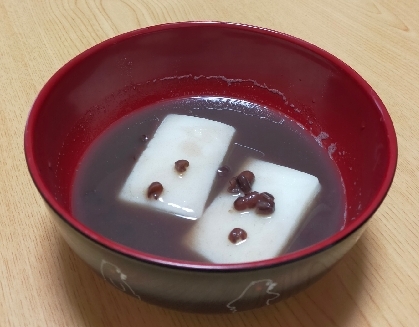 缶詰あずきでおしるこ