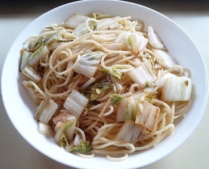 白菜のバターしょうゆパスタ レシピ 作り方 By どんぐり0番地 楽天レシピ