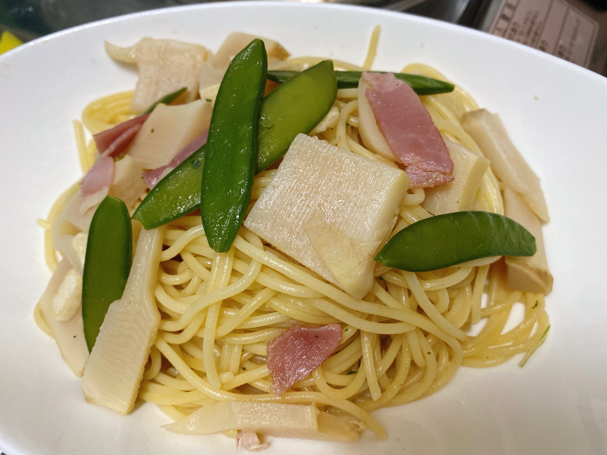 お吸い物で春パスタ