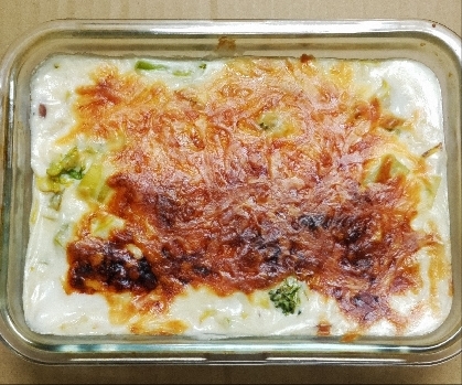 春に食べたい❦筍と春キャベツの和風グラタン