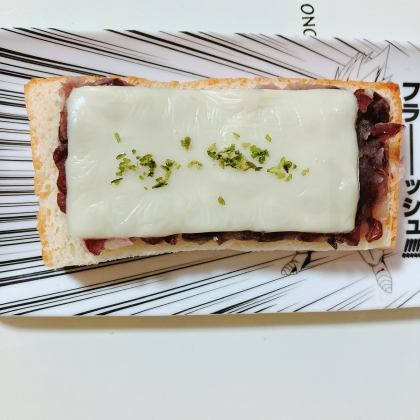 餡子チーズトースト♡