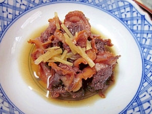 箸休めの一品☆　「赤貝のヒモ生姜煮」