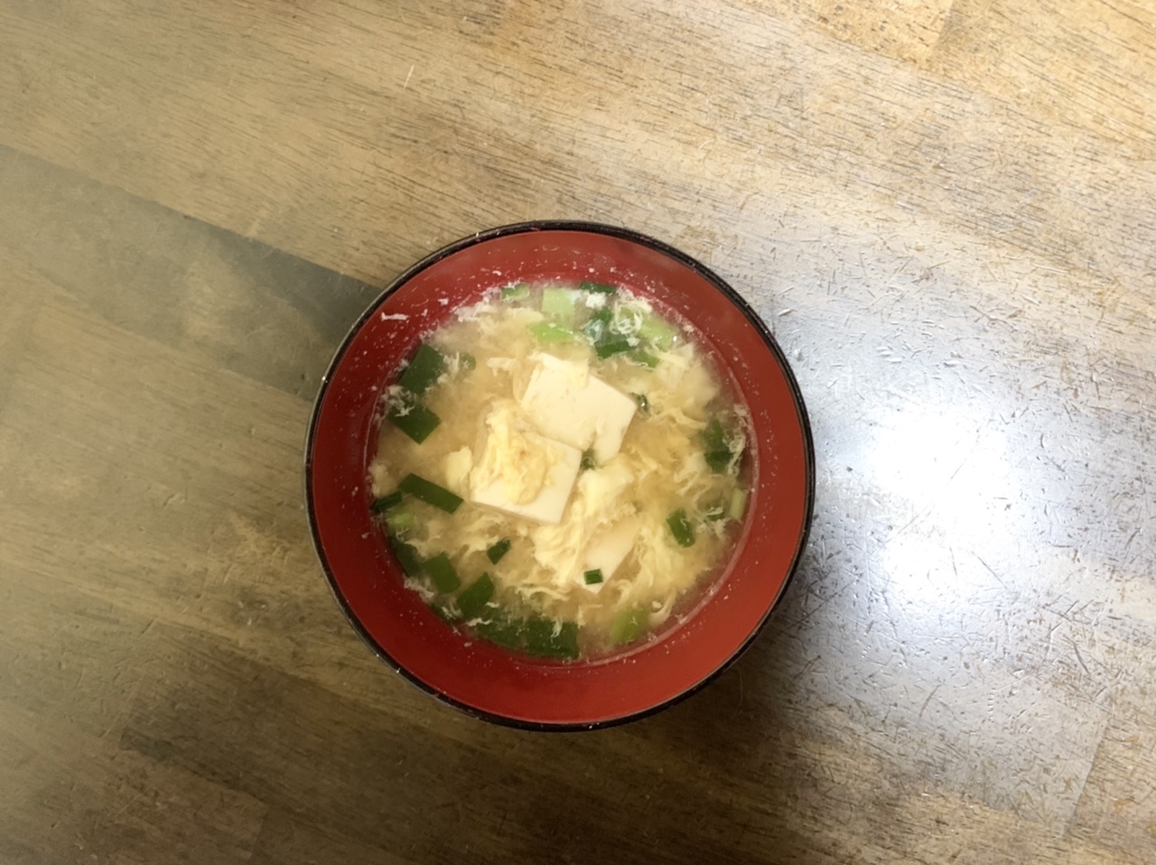 味噌汁レシピ　豆腐と卵の味噌汁