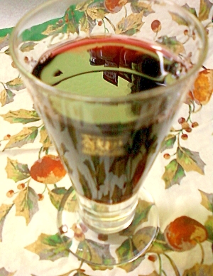 飲みやすさに注意☆梅酒割り赤ワイン☆*:・