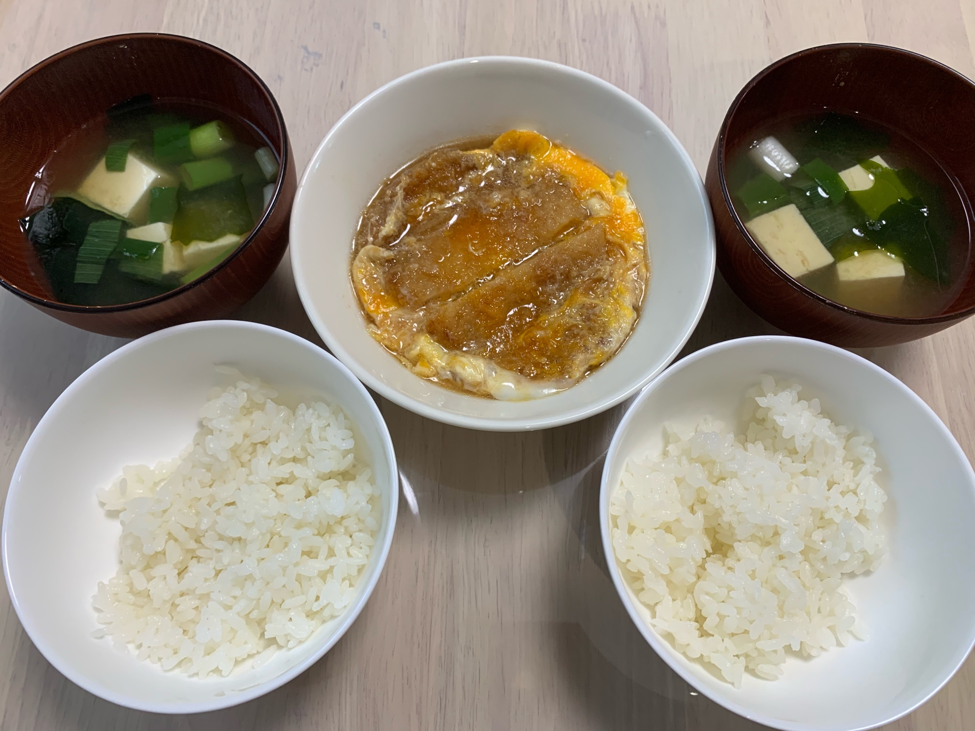 簡単カツ丼定食