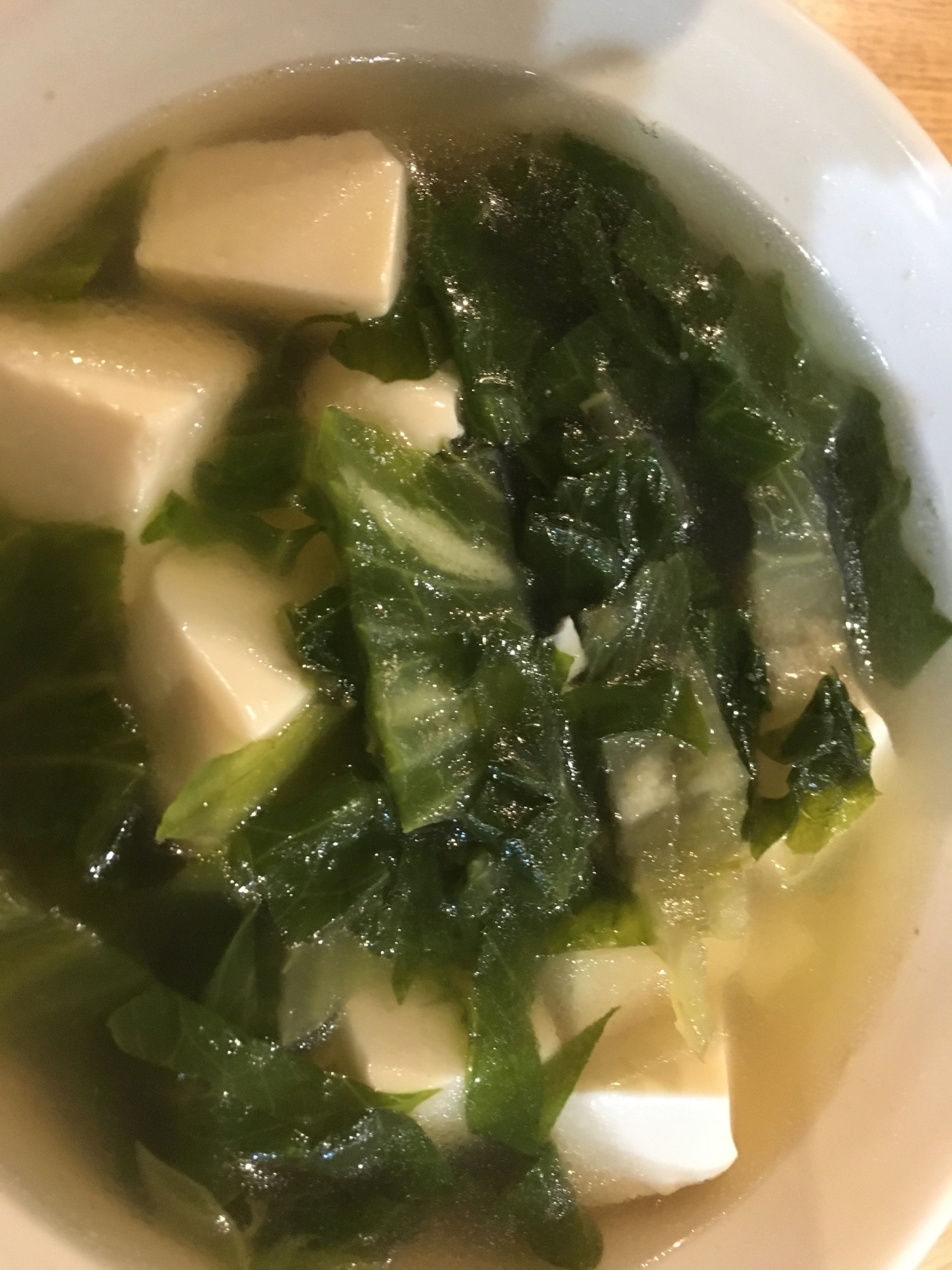 レタスと豆腐のスープ