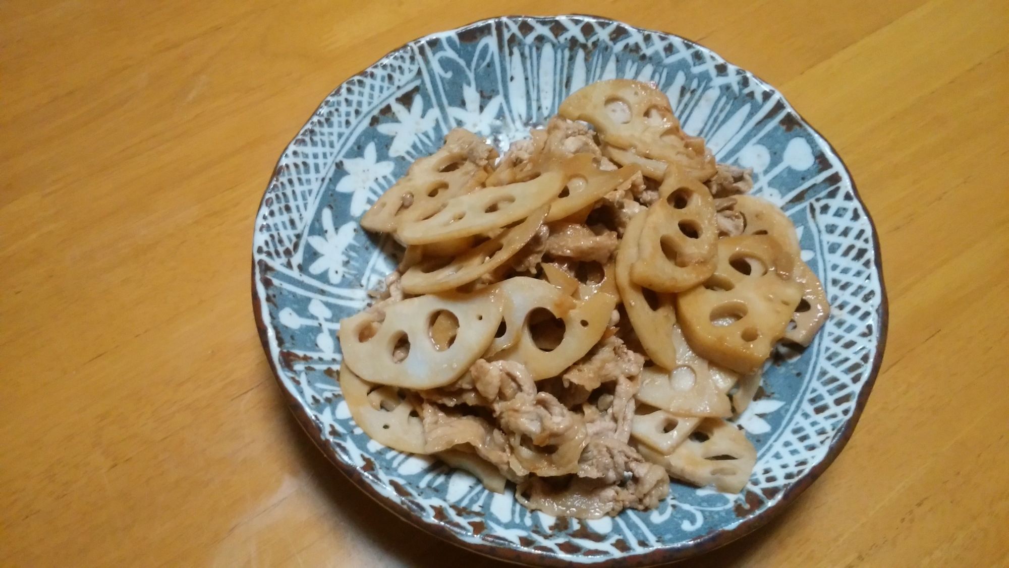 豚肉とレンコンの生姜醤油炒め