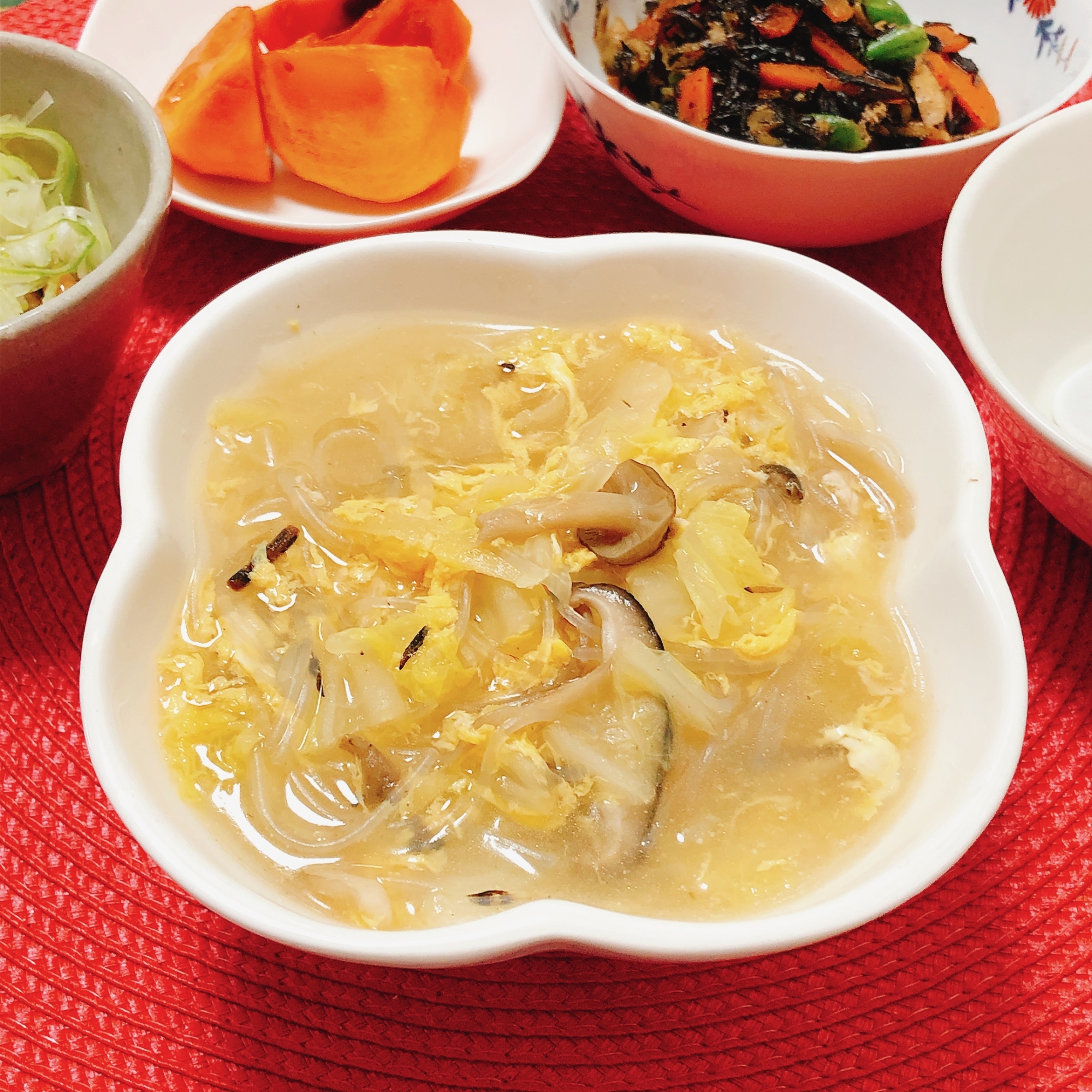 卵入り春雨スープ