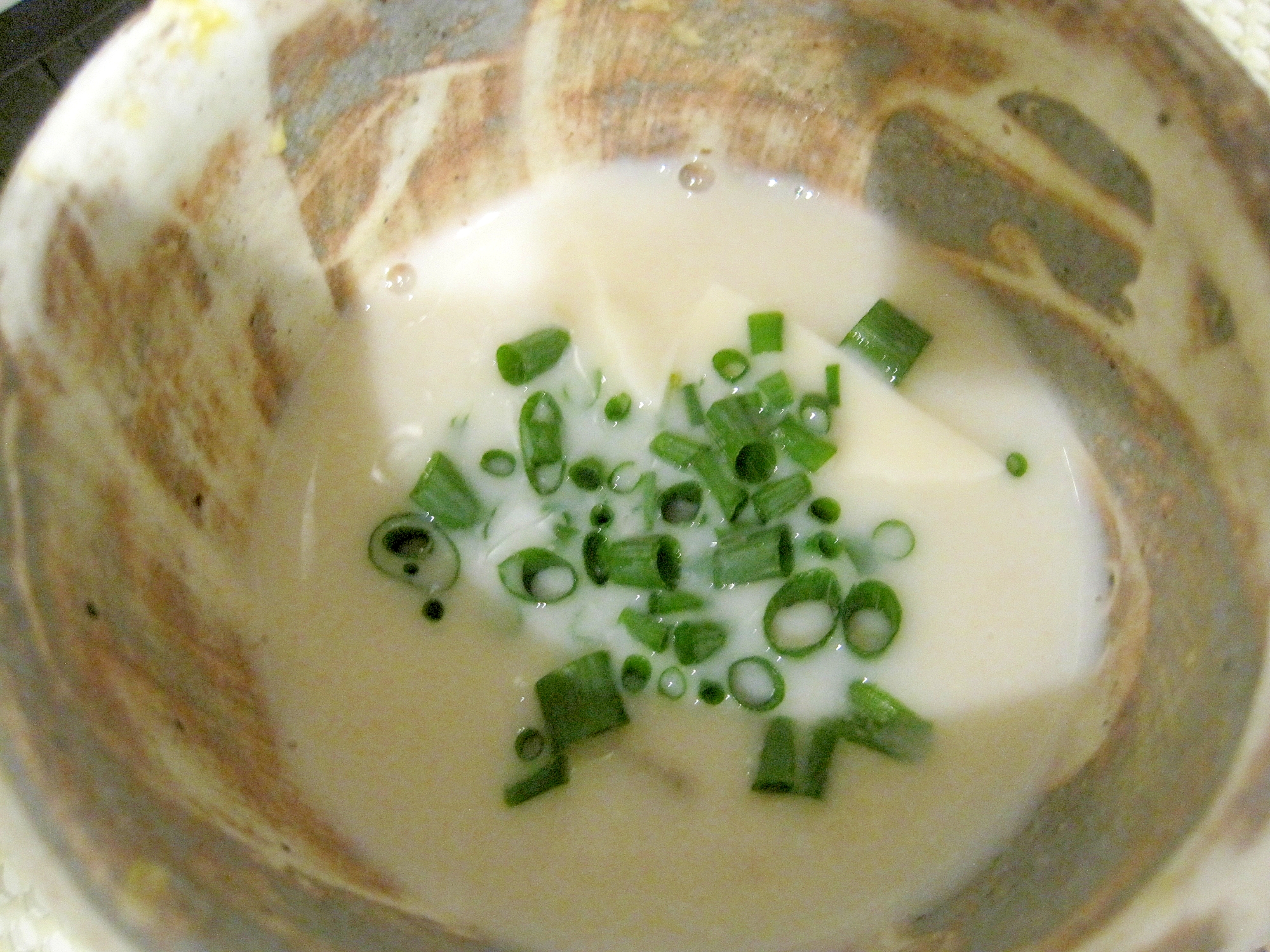 豆腐の牛乳スープ