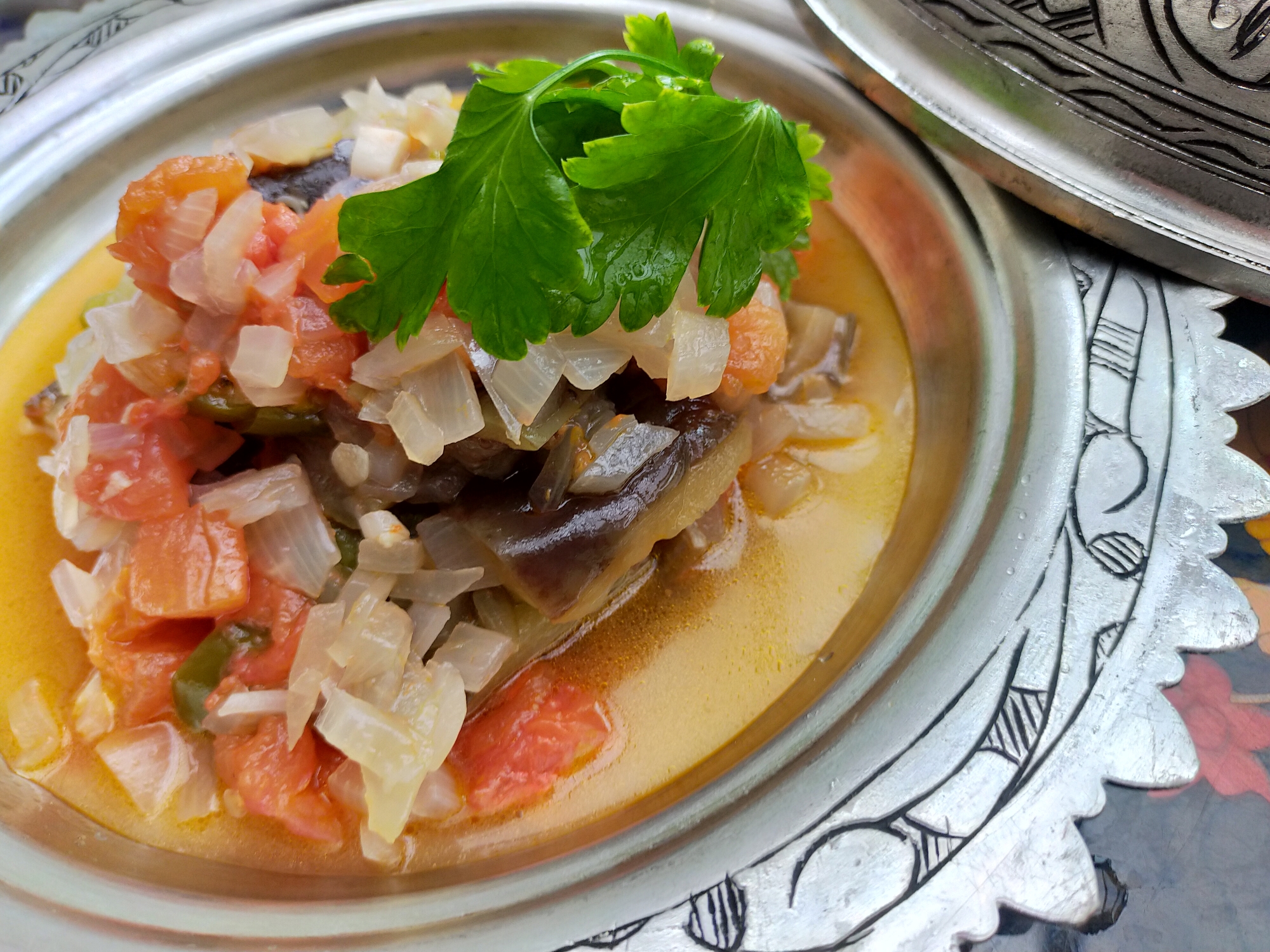 トルコ料理★なすとトマトのふりふり煮込み