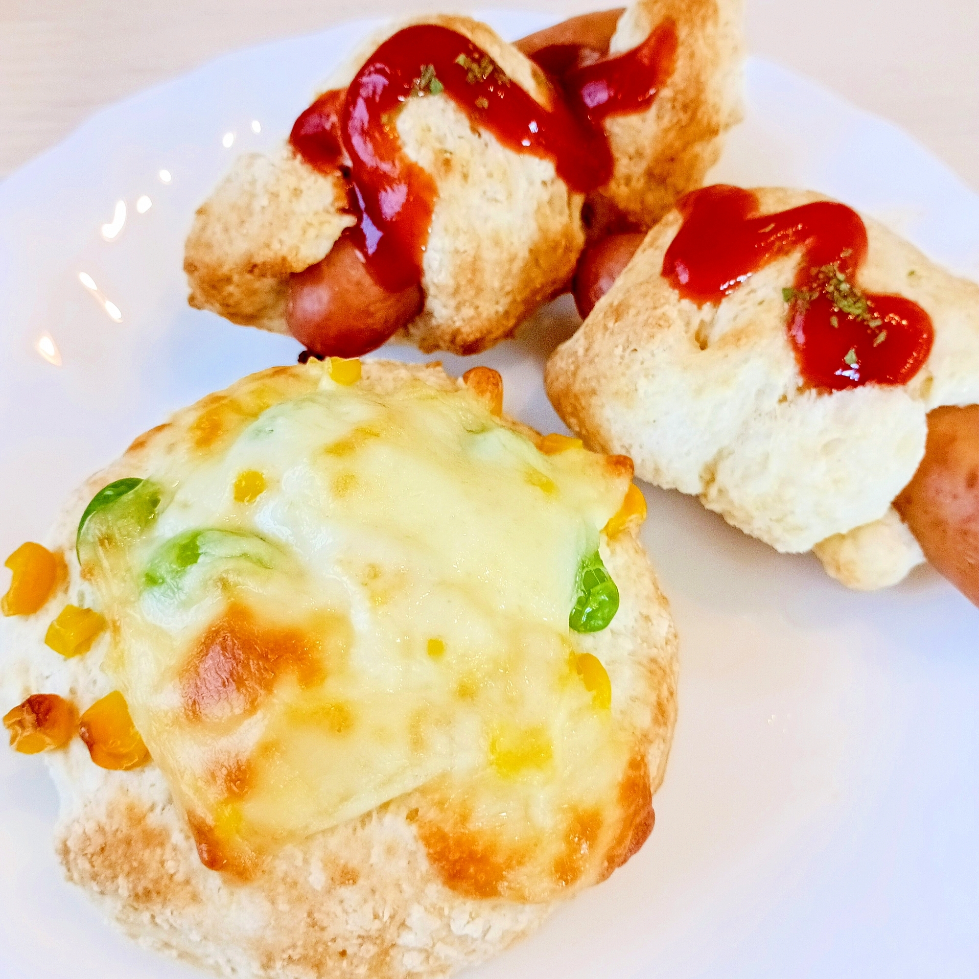 【HM】2種作れる！枝豆コーンパン&ウインナーパン