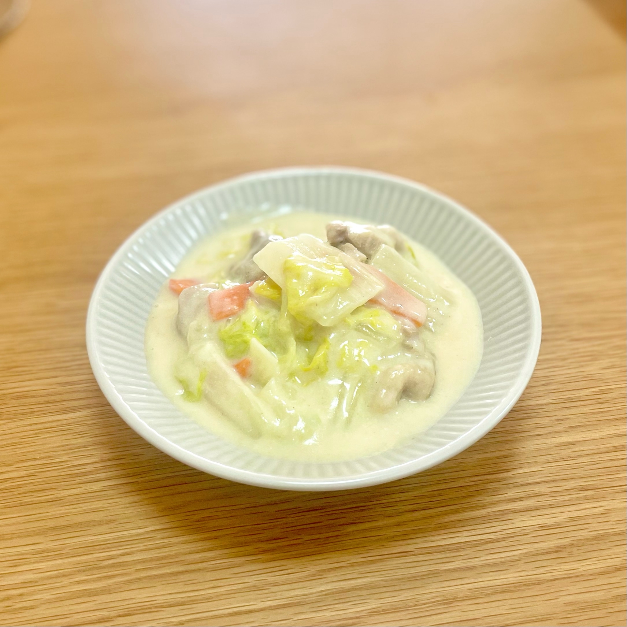 白菜と鶏肉の豆乳クリーム煮
