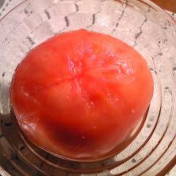 レンジで簡単 トマトの皮むき レシピ 作り方 By こまった7170 楽天レシピ