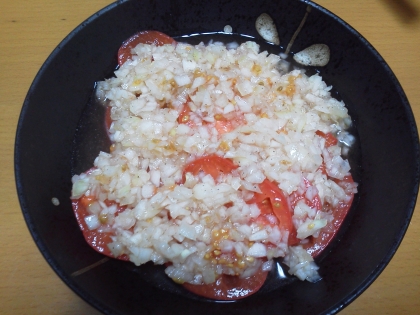 玉ねぎでトマトが見えなくなっていますが・・・とてもさっぱりしていて、美味しくいただきました。
レシピありがとうございました！