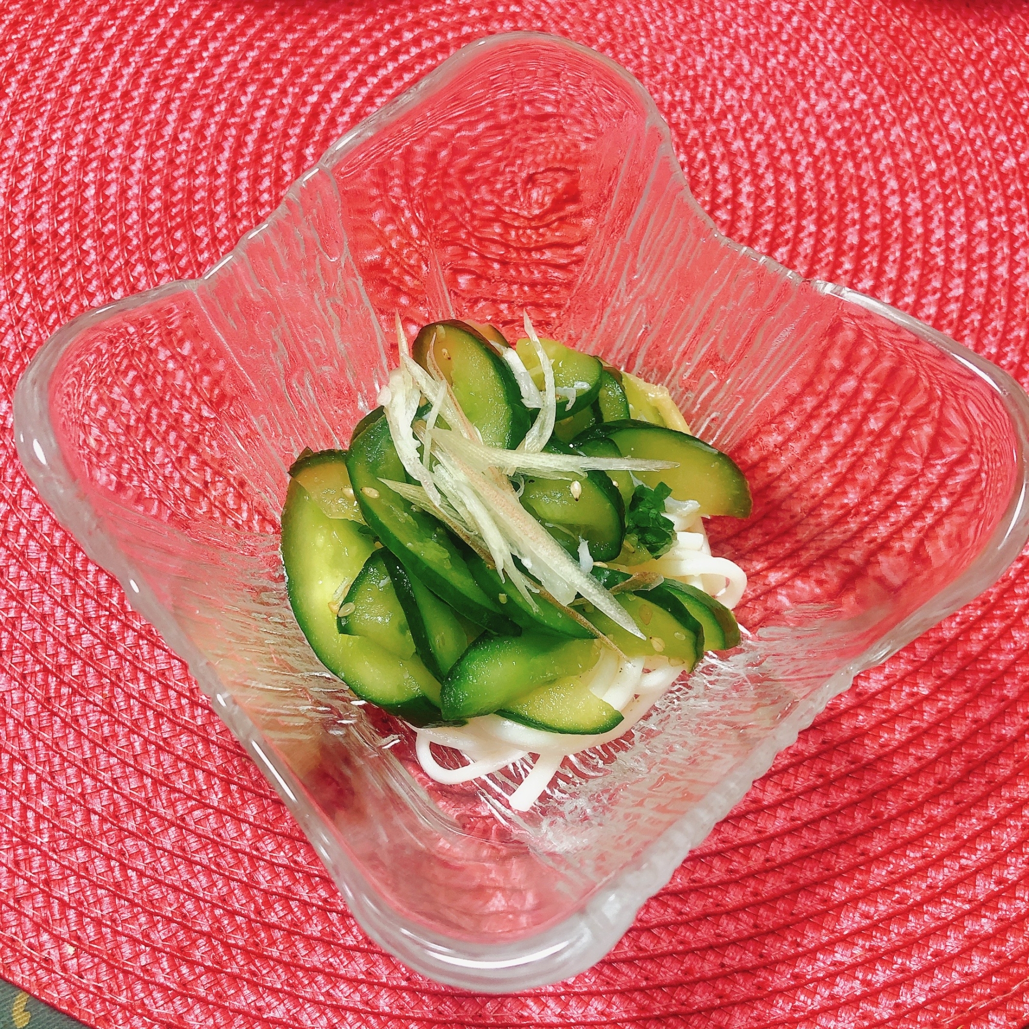 きゅうり茗荷うどん