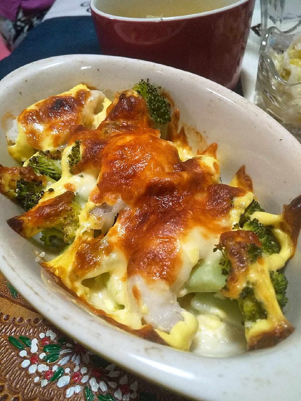 鱈とブロッコリーのマヨチーズ焼き