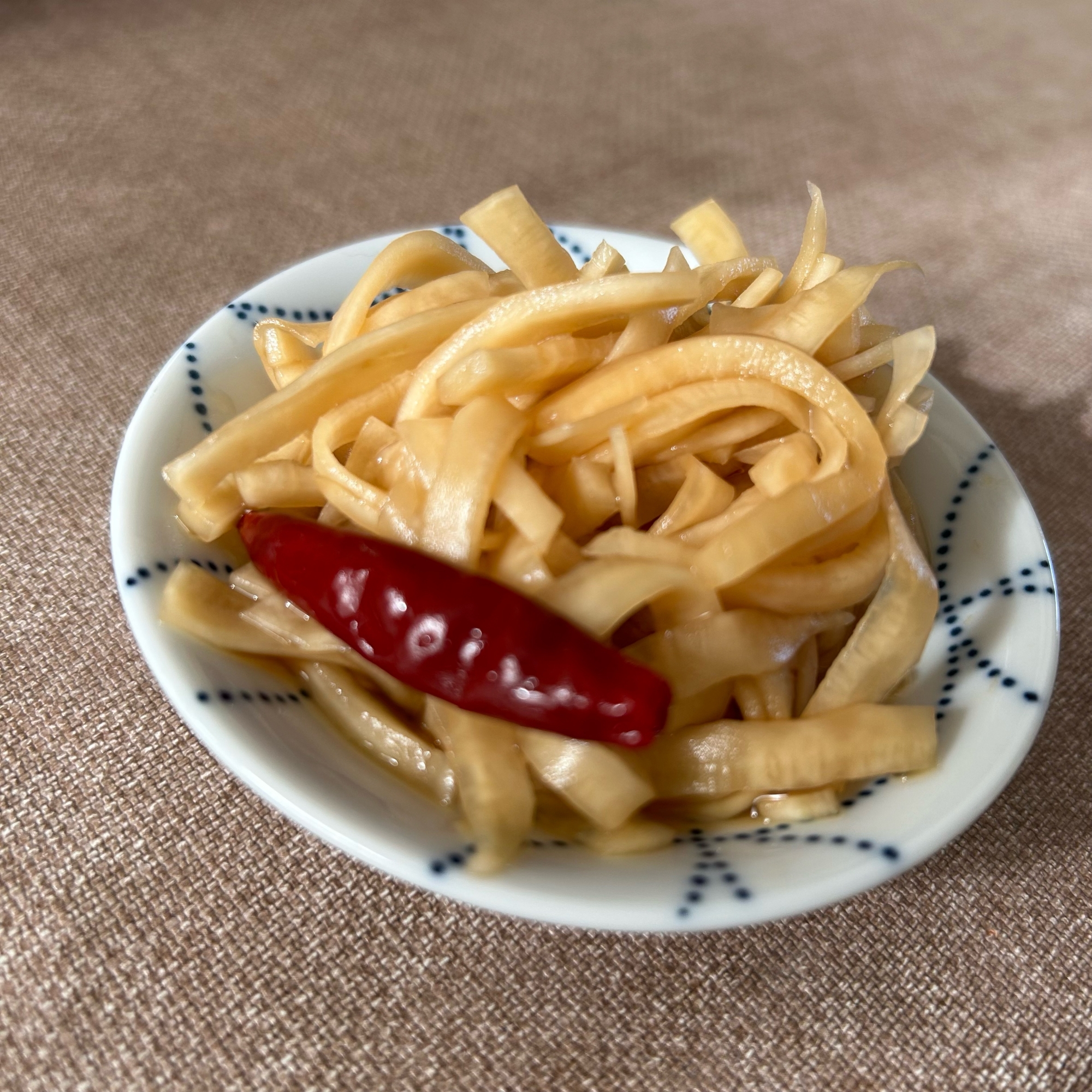 大根の皮のポン酢漬物