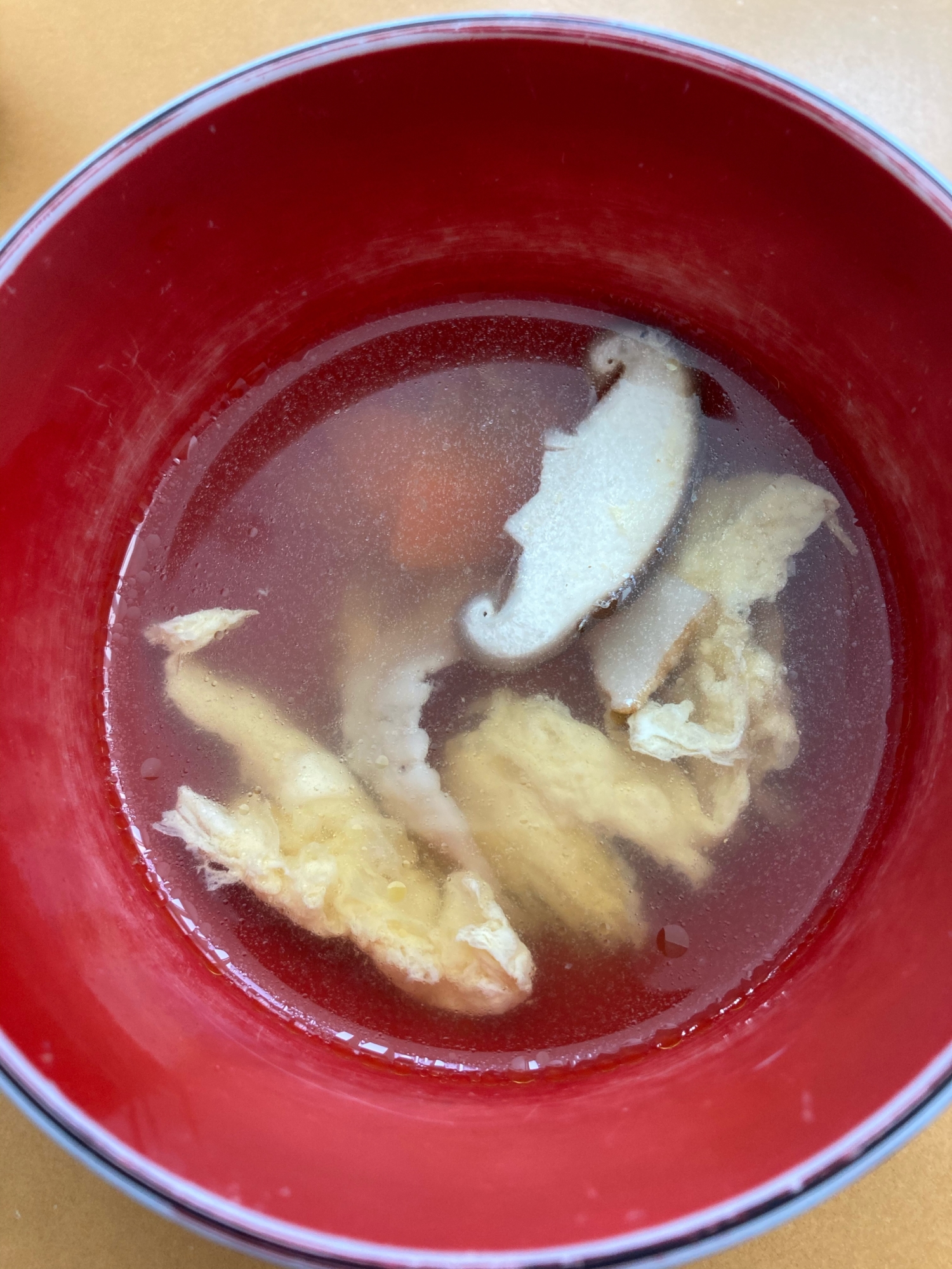 椎茸とにんじんの卵スープ
