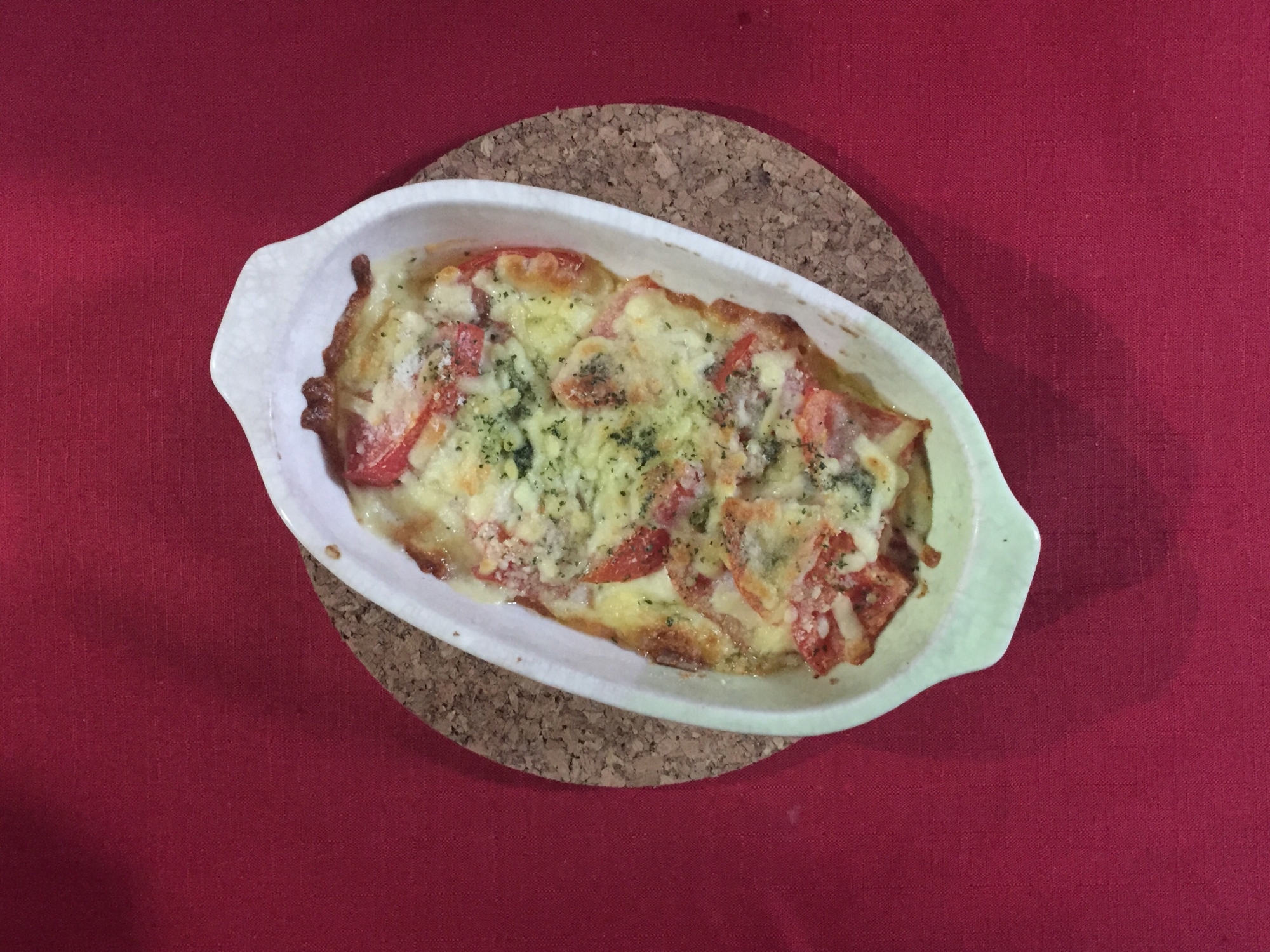 【おかずレシピ】母の日♡トマトチーズのオーブン焼き