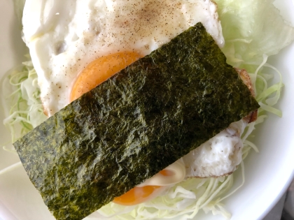 目玉焼き&海苔マヨ♪丼✧˖°