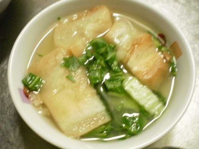 麩と白菜の簡単スープ