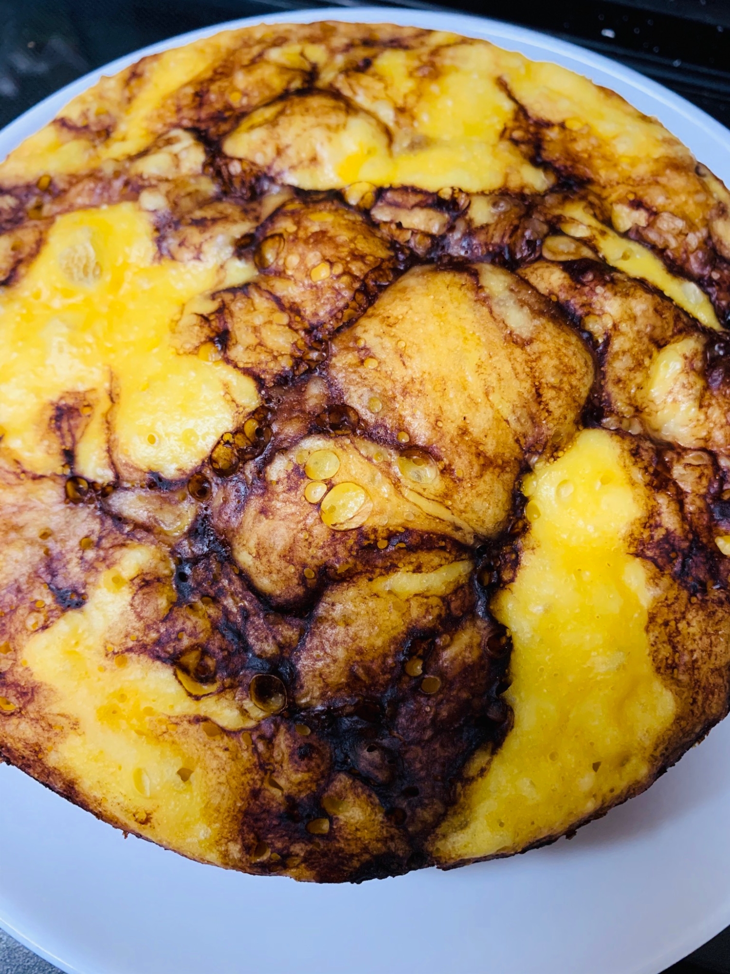 朝食♪おやつに♪簡単炊飯器ケーキマーブルココア♡