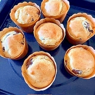 デーツとブラックチョコのカップケーキ