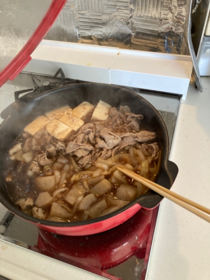 豚小間肉で☆肉豆腐♪